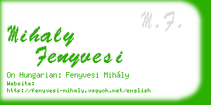 mihaly fenyvesi business card